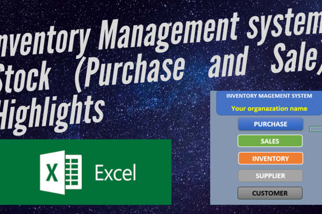 I will build inventory management system in microsoft excel