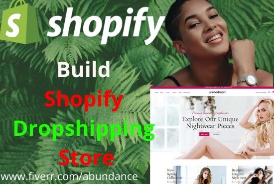 I will build shopify dropshipping store with latest theme for shopify website design