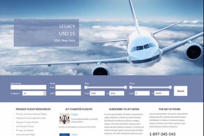 I will build the best airline website with eye catching responsive pages