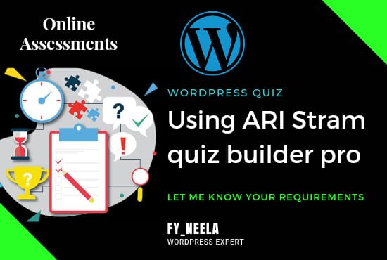 I will build wordpress quiz using ari stream quiz pro builder