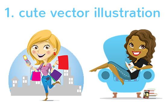 I will cartoon or vector illustration with my style
