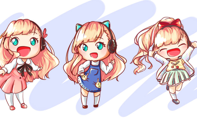 I will chibi anime or original character drawing