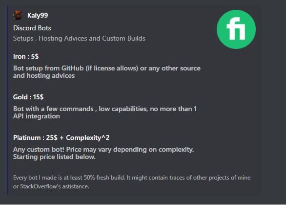 I will code you an amazing discord bot