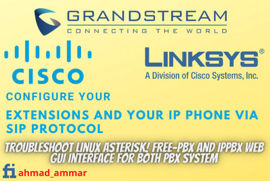 I will configure voip pbx system pap2t ip phone cisco linksys grandstream