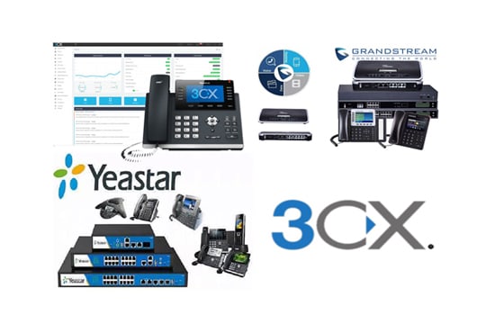 I will configure voip pbx with grandstream, yeastar and 3cx