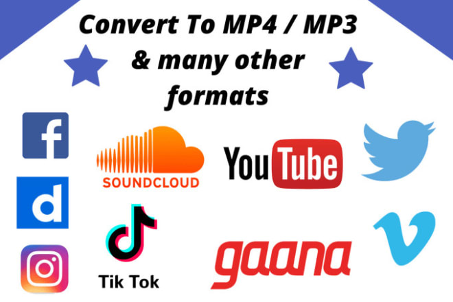 I will convert a youtube video to an mp4 or mp3