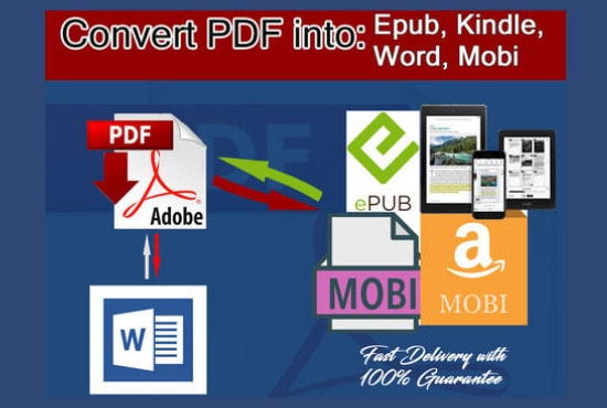 I will convert ebook to mobi pdf html docx files in 12 hours