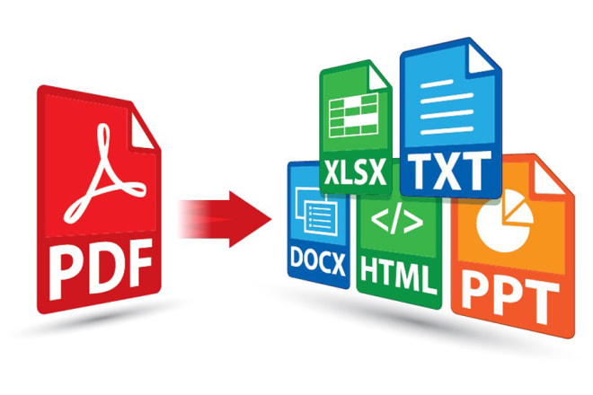 I will convert PDF to excel, jpeg, png,rar and other file formats