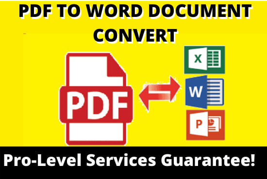 I will convert PDF to word document