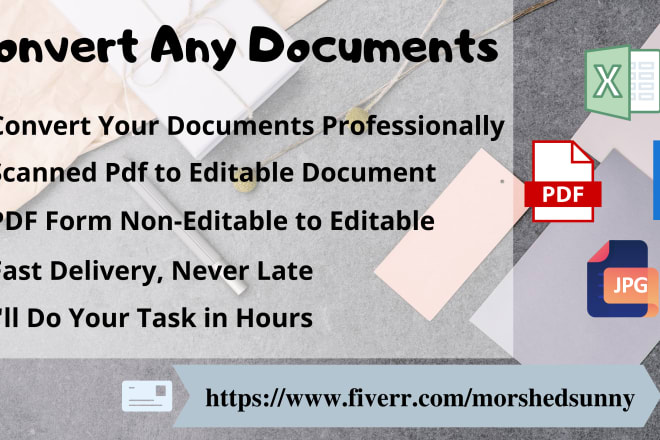 I will convert pdf to word, edit pdf forms or files in hours