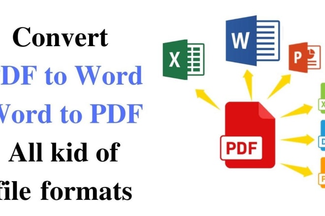 I will convert PDF to word or jpg and vice versa