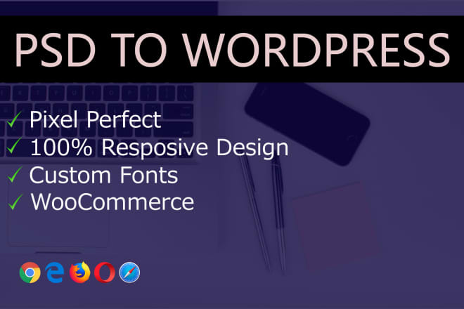 I will convert psd to wordpress or html to wordpress