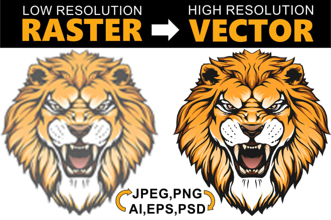 I will convert raster logo into vector high resolution ai, eps, svg