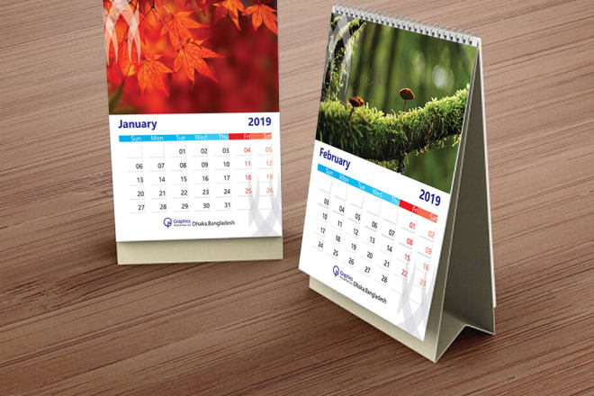 I will corporate desk calendar design