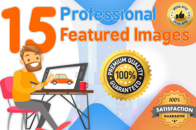 I will create 15 professional featured blog post image design