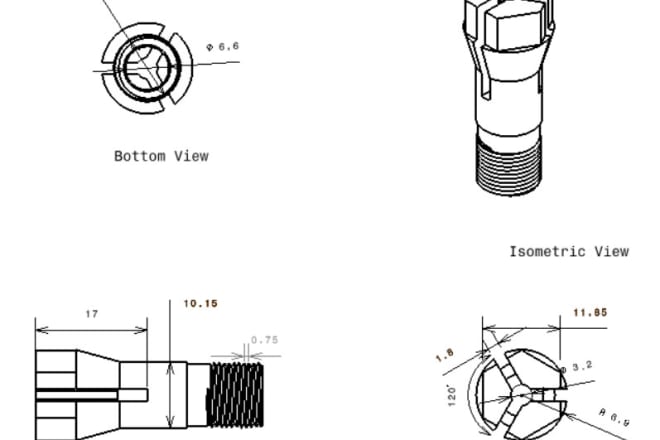 I will create 2d mechanical part drawings in autocad, modify dwg and dxf