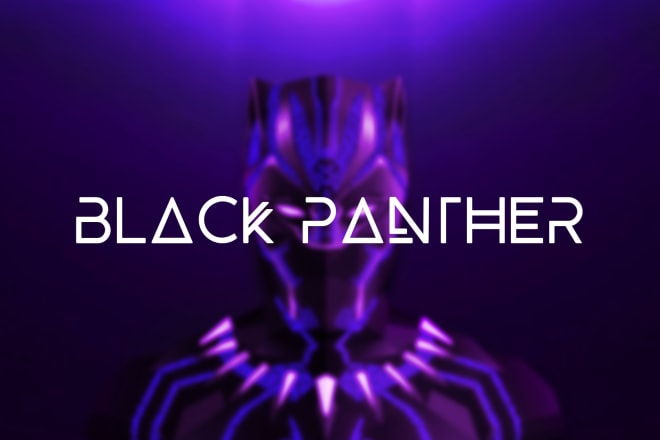 I will create a black panther text logo