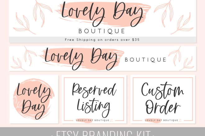 I will create a custom branding kit for your etsy shop