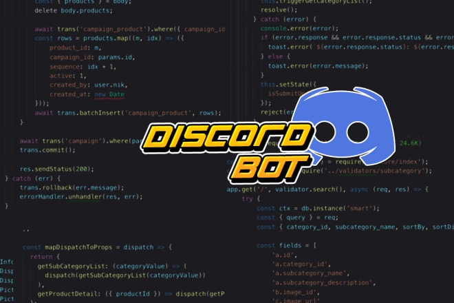 I will create a custom discord bot using node js