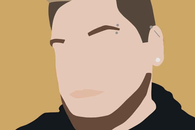 I will create a flat, minimalist vector of you from your photo