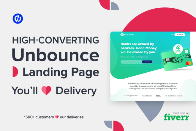 I will create a high converting unbounce landing page design and development