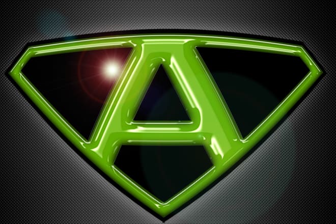 I will create a superhero logo