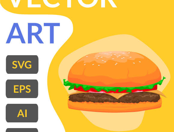 I will create a vector artwork of any food or object