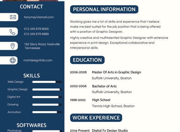 I will create active professional resume design and CV design