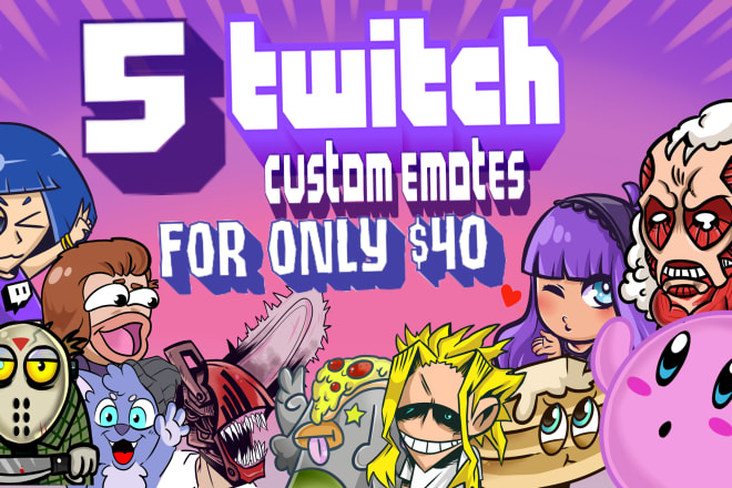 I will create amazing custom twitch emotes for you
