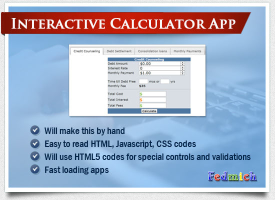 I will create an interactive online calculator page