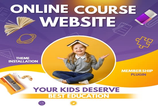 I will create an online course,educational website,thinkific website