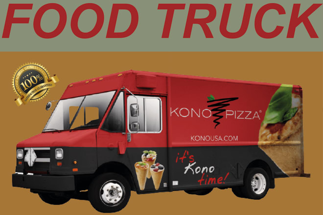 I will create awesome food truck, car wrap, vehicle wrap, van wrap