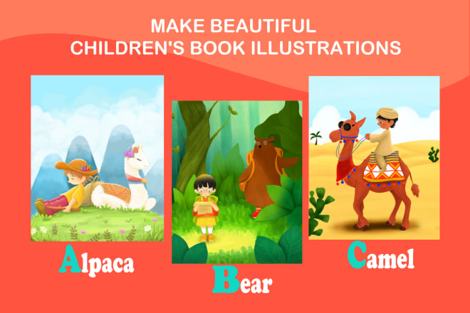 I will create beautiful children book illustration