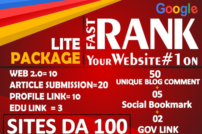 I will create benefits 100 unique domain SEO mix backlinks on high da 50 plus sites