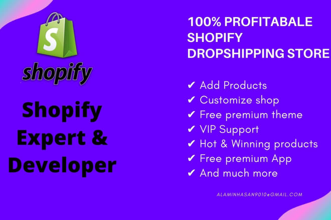 I will create best automated shopify dropshipping store for you