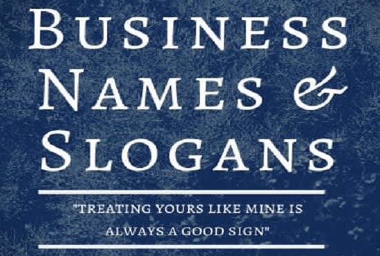 I will create business name, brand name, slogan, tagline