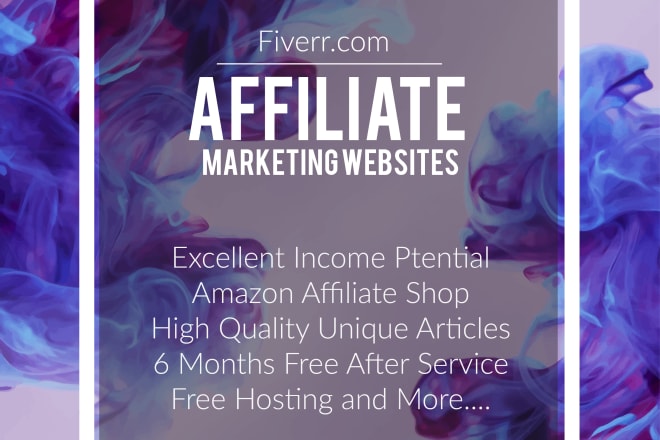 I will create excellent income affiliate website