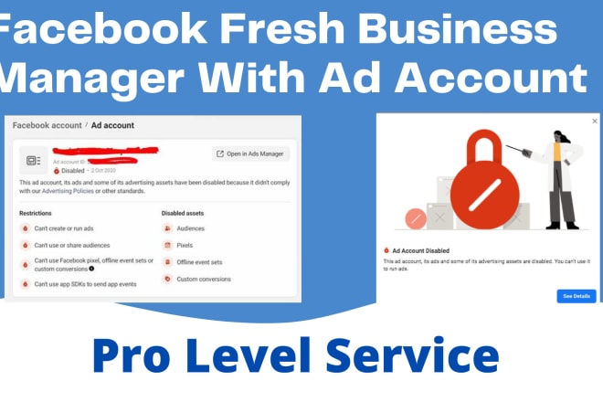 I will create facebook business manager,ads account