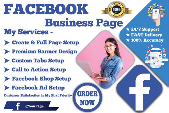 I will create facebook business page and cover design