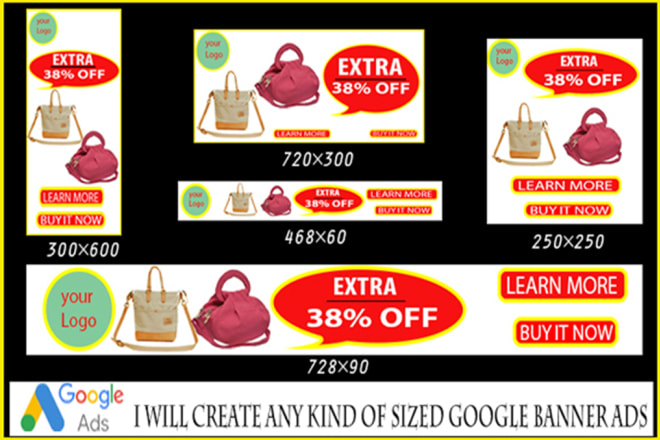 I will create for you google banner ads or web banner