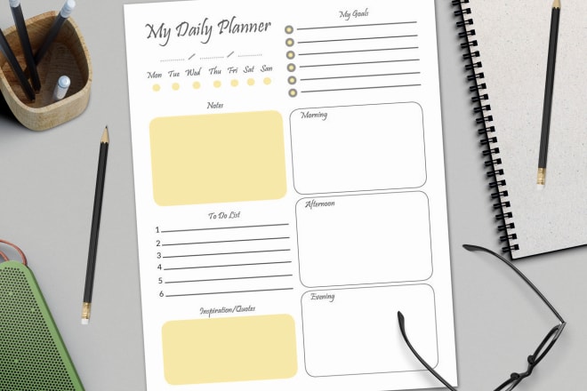 I will create great printable daily planner