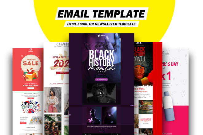 I will create HTML email template and import it on your gmail
