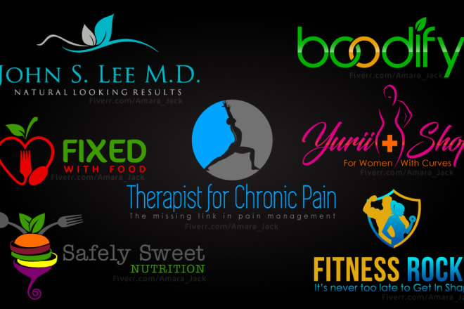 I will create logo for health wellness nutrition fitness and gym