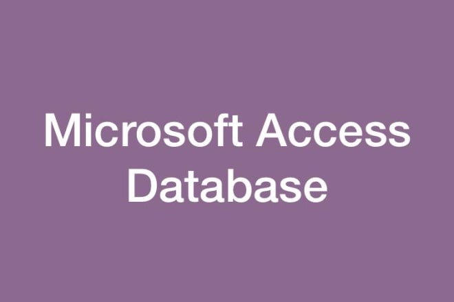 I will create microsoft access database projects and templates