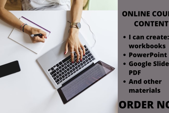 I will create online course content and course development course website