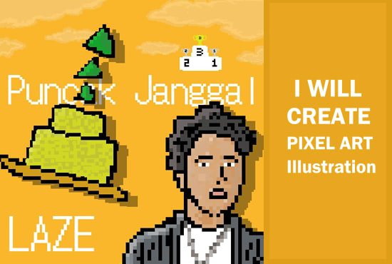 I will create pixel art illustration