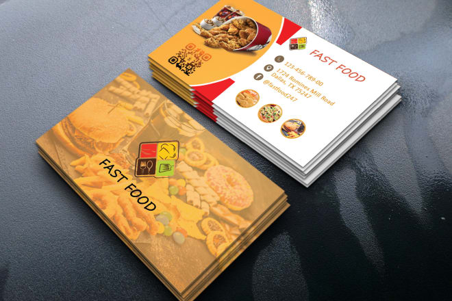 I will create professional restaurant food business card design