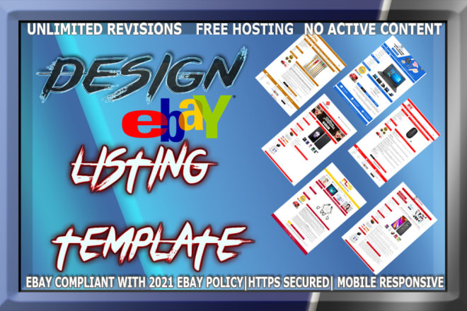 I will create responsive ebay listing template and store design