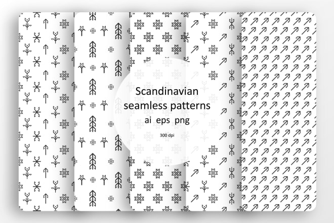 I will create seamless patterns in scandinavian style