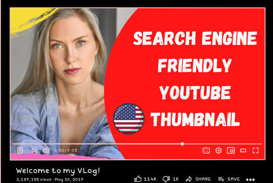 I will create search engine friendly youtube thumbnail